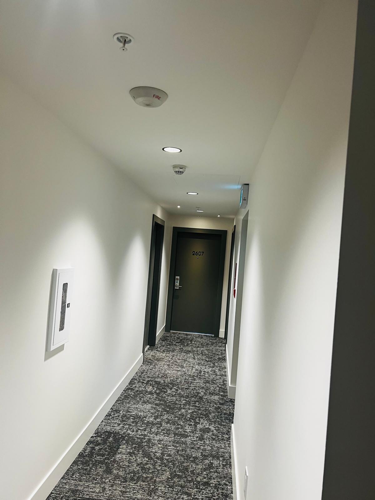 Residential hallway painting completion