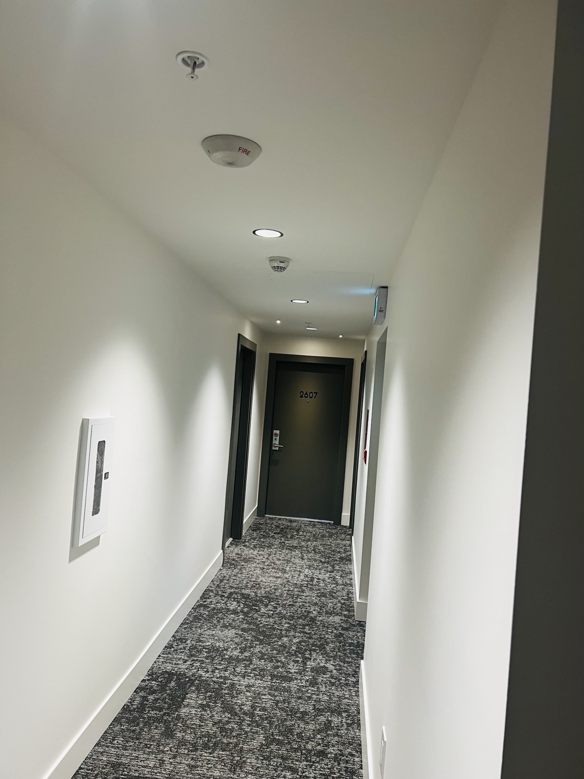 Finished condo corridor painting